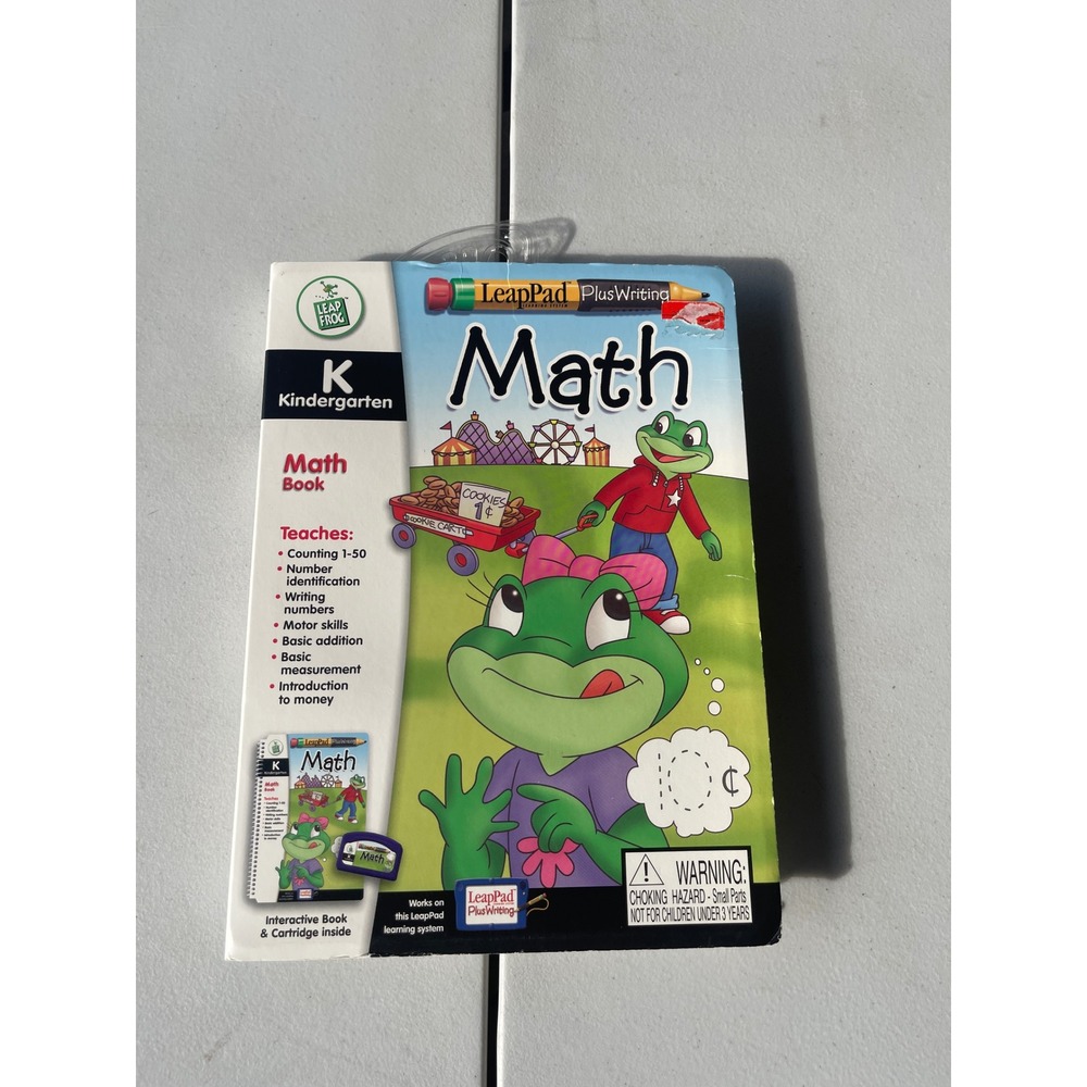 LeapFrog LeapPad Plus Writing Kindergarten Math Book and Cartridge Set 30324
